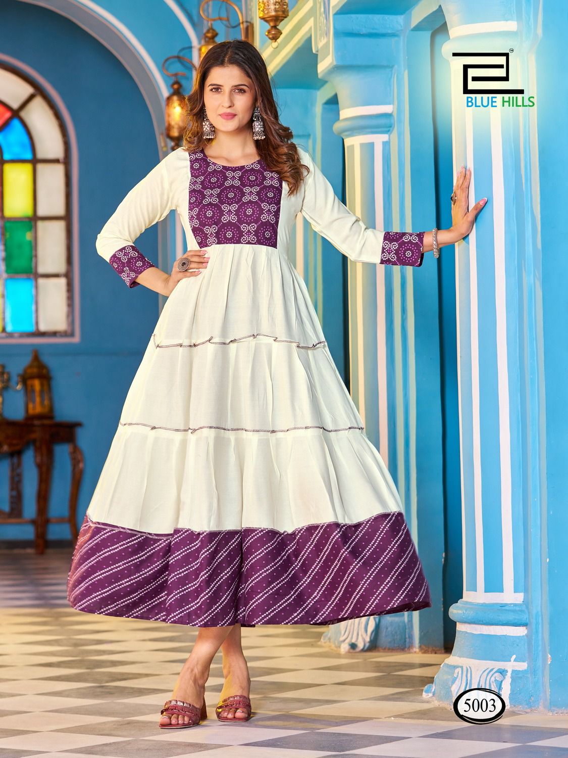 Snow White By Blue Hills Long Anarkali Kurtis Catalog
